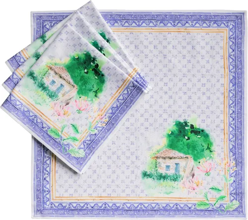 Vista 152 de Maison d' Hermine Juego de 4 servilletas de tela 100% algodón, suaves y duraderas, servilletas cuadradas reutilizables para uso diario, lavables