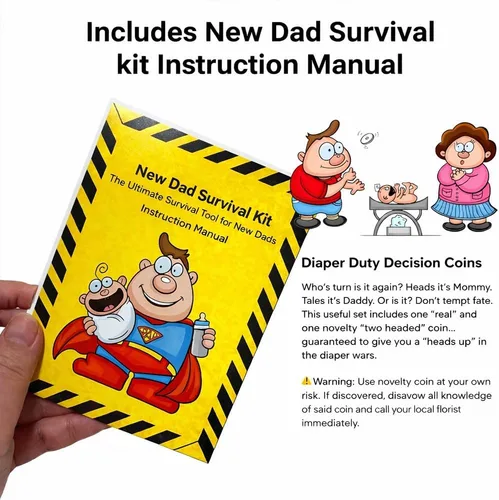 Vista 6 de Kit de supervivencia para papá nuevo: regalo divertido para el nuevo papá, para papá futuro, regalo de broma para hombres, esenciales para padres