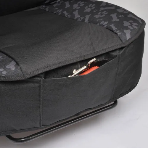 Vista 3 de Scooby Doo - Fundas de asiento de automóvil impermeables para perros, paquete de 2 asientos delanteros, protector de asiento delantero Oxford negro