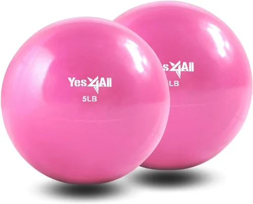 Vista 30 de Yes4All - Bolas de tonificación con peso para ejercicio, bolas medicinales suaves para ejercicio, pilates, yoga, equilibrio, flexibilidad, 2-10