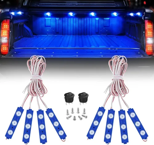 Vista 12 de Nilight 2 piezas de 24 pulgadas de tira de luces estroboscópicas para parrilla de camiones, 384 LED, luz de emergencia ámbar, flexible, intermitente
