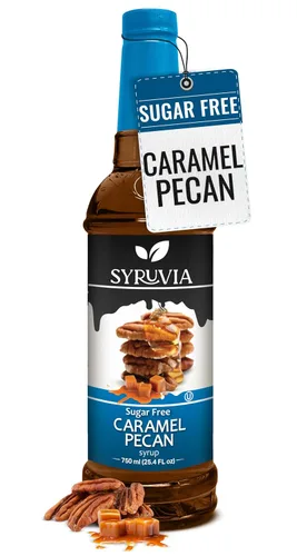 Vista 74 de Jarabe de café sin azúcar Syruvia, jarabe con sabor a caramelo para bebidas, lattes y postres – 25.4 fl oz