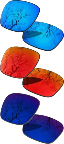 Vista 24 de ToughAsNails Set of 3 Polarized Replacement Lenses for Oakley Fuel Cell OO9096 Pack