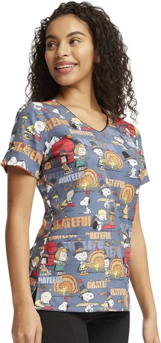 Vista 4 de Tooniforms TF614 - Top con cuello en V