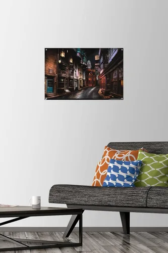 Vista 2 de The Wizarding World Harry Potter - Póster de pared con alfileres de Diagon Alley