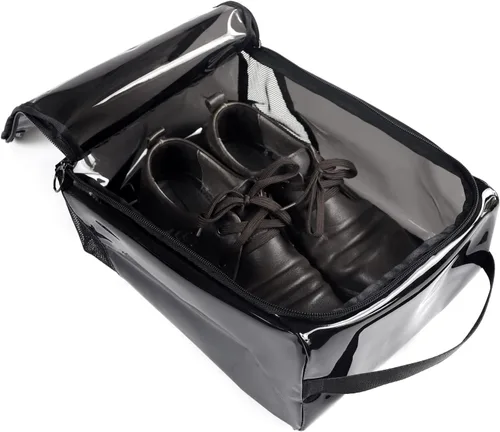 Vista 4 de Gloppie Bolsas para zapatos de viaje, bolsa de almacenamiento grande portátil para zapatos para hombres y mujeres, organizador de zapatos, cubos