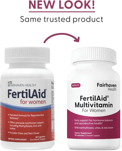 Vista 8 de Fairhaven Health FertilAid para mujeres Suplementos de fertilidad con vitaminas prenatales para mujeres Concepción para ella con Vitex y ácido