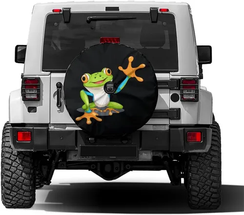 Vista 21 de Cubierta de neumático de repuesto con estampado de caballo 3D, impermeable y a prueba de polvo, para remolque, RV, SUV y muchos vehículos de 14