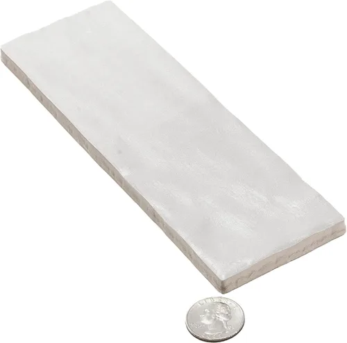 Vista 4 de Azulejo de cerámica gris de 2.5 x 8 pulgadas para panel de cocina, baño o pared (muestra de 5 x 4 pulgadas)