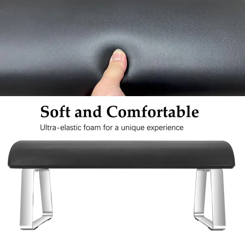 Vista 3 de Reposapiés impermeable, reposapiés mejorado de alta elasticidad debajo del escritorio, reposapiés ergonómico para debajo del escritorio