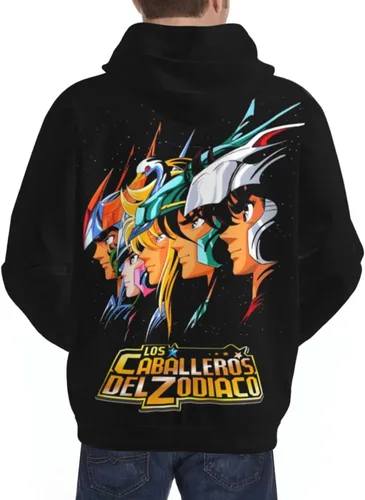 Vista 9 de Saint Anime Seiya - Sudadera con capucha para hombre, manga larga, casual, con bolsillo