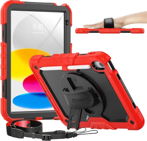Vista 14 de Timecity - Funda para iPad de 9ª/8ª/7ª generación, de 10.2 pulgadas, funda protectora resistente con protector de pantalla, soporte giratorio Negro