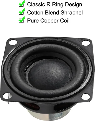 Vista 4 de ACEIRMC 2 pulgadas 4 Ohm 10 W Altavoz de audio estéreo de rango completo, woofer, para Arduino (10 unidades)