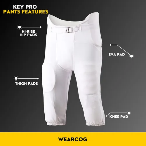 Vista 6 de Pantalones de fútbol integrados 7 pantalones de fútbol acolchados de doble punto con almohadillas integradas
