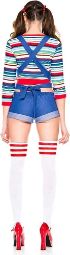 Vista 2 de Music Legs - Disfraz de muñeca asesina de pesadillas para mujer, Multi