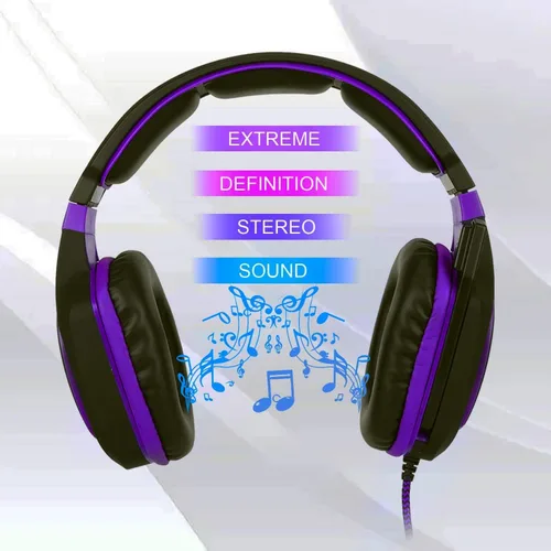 Vista 3 de Anivia AH28plus - Auriculares para computadora con cable y micrófono, estéreo para juegos, con aislamiento de ruido, con control de volumen, sonido