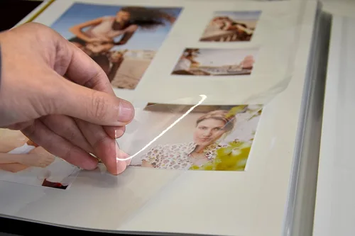 Vista 3 de Zoview Álbum de fotos magnético autoadhesivo, álbum familiar, cubierta de cuero, álbumes DIY hechos a mano con capacidad para fotos de 3 x 5, 4 x 6