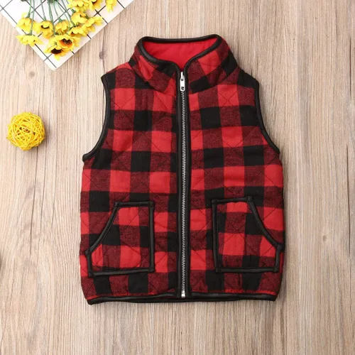 Vista 3 de Chaleco para bebé niña y niño, ropa de otoño e invierno, chaleco de sherpa, sin mangas, chaqueta para niños