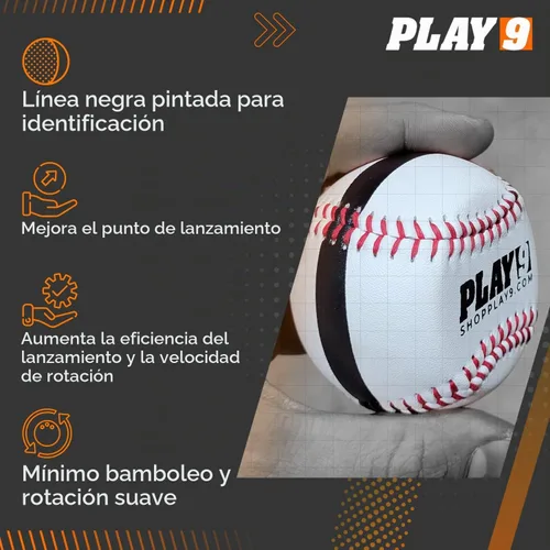 Vista 4 de Spin Trainer - Béisbol de entrenamiento para lanzadores - Cuero genuino para una sensación de juego - Ayudas de entrenamiento de béisbol - Hecho