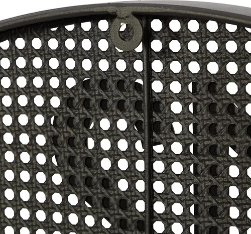 Vista 6 de CosmoLiving by Cosmopolitan Reloj de pared de metal con números dorados, 32" x 1" x 32", negro