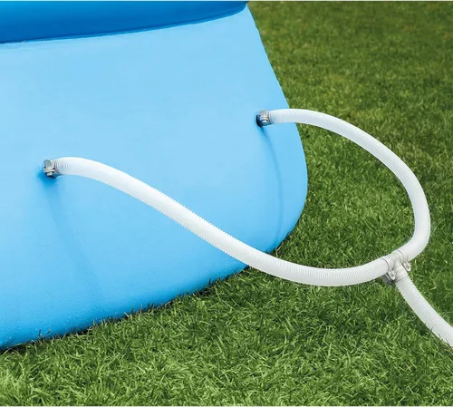 Vista 2 de Intex Piscina redonda inflable, cubierta solar redonda de 18 pies y filtro tipo A (paquete de 6)