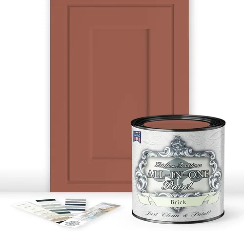 Vista 141 de Pintura TODO EN UNO, Abbey (gris cálido), Muestra de 8oz - Pintura duradera para gabinetes y muebles. Imprimación y capa superior incorporadas,