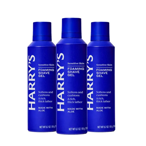 Vista 6 de Harry's Gel de afeitado espumoso para hombres con aloe (paquete de 6) de 2 onzas, alivia y amortigua la piel para afeitarse, esenciales de viaje