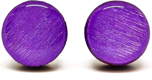 Vista 26 de Juego de Aretes de Tuercas, Brillo, 10 mm, Tuercas Redondas para Mujeres, Niñas y Hombres, Hecho a Mano, Postes de Acero Inoxidable para Orejas