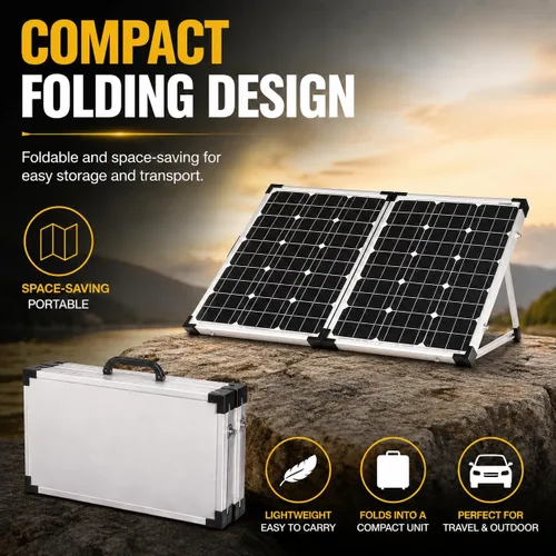 Vista 2 de Go Power! GP-PSK-80 kit solar portátil plegable de 80W con controlador solar de 10A