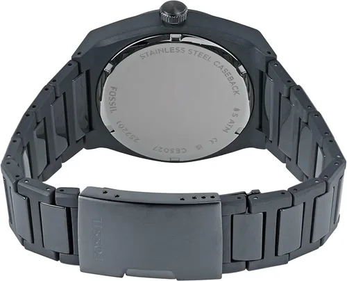 Vista 6 de Fossil Everett Reloj de cuarzo negro para hombre CE5027, Gris, Plataforma