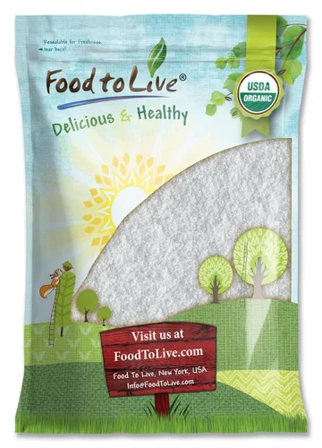 Vista 10 de Food to Live Coco orgánico fino rallado, 12 onzas, sin OMG, crudo, sin azúcar, sin sulfatar, desecado, carne afeitada. Vegana, Keto, Kosher, a