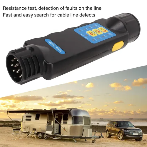 Vista 5 de Probador de circuito de alambre de luz de remolque Conector de 13 pines Herramienta de diagnóstico de coche de remolque para prueba de enchufe