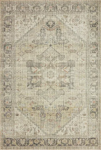Vista 3 de Loloi Colección Skye SKY-13 - Alfombra redonda de área, 6'-0" x 6'-0", natural/arena