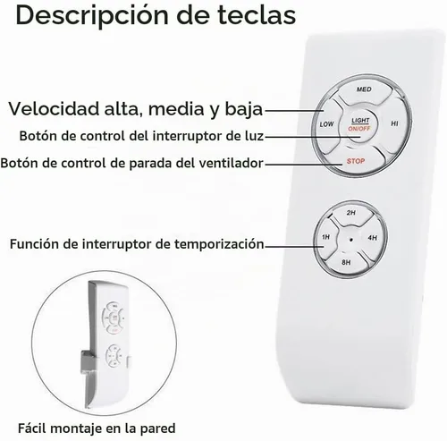 Vista 3 de Kit universal de control remoto para ventilador de techo, control remoto inalámbrico y kits de receptor para lámpara, ventilador de techo 3 en 1