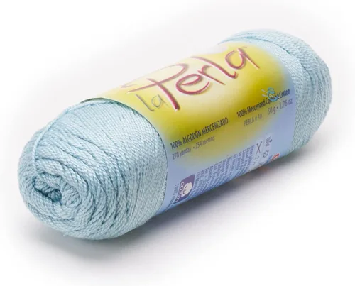 Vista 4 de LA Perla de Omega - Hilo Perle 100% algodón mercerizado ideal para ganchillo fino - Color: 01 - Blanco 601