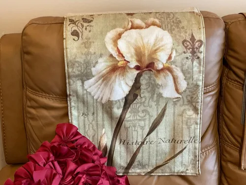 Vista 4 de Historie Naturelle Iris - Funda para reposacabezas para muebles, protectores de muebles, sofás biplazas, sillones reclinables, sillas de teatro