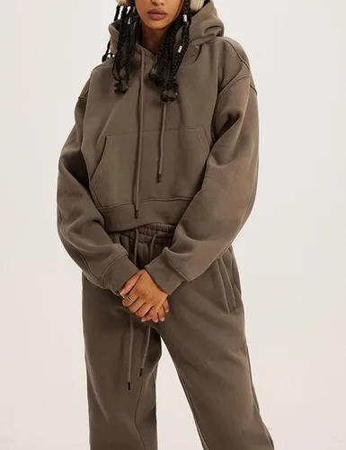 Vista 99 de Kissonic Conjunto deportivo de forro polar para mujer, 2 piezas, sudadera con capucha y pantalones deportivos