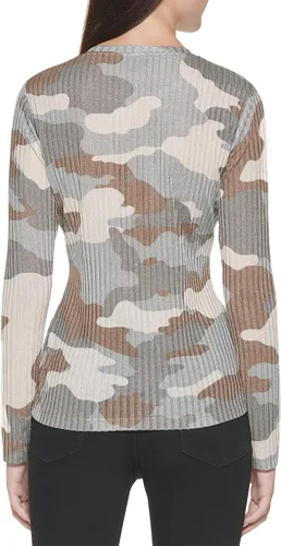 Vista 3 de DKNY Camiseta deportiva estampada de manga larga para mujer