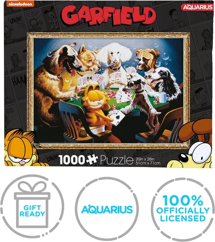 Vista 7 de AQUARIUS Garfield Bold Bluff - Rompecabezas de 1000 piezas, mercancía y coleccionables de Garfield, sin deslumbramiento, ajuste de precisión