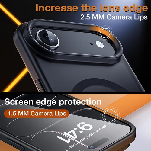 Vista 7 de Yriklso 3 en 1 Funda Magnética Fuerte para iPhone Air, 1X Protector de Pantalla + 1X Protector de Lente de Cámara, Cubierta Protectora a Prueba