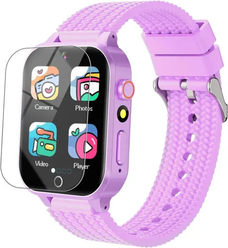 Vista 9 de Reloj inteligente para niños, regalo para niños de 3 a 12 años, 2 protectores de pantalla, 26 juegos de rompecabezas, cámara HD, video, reproductor