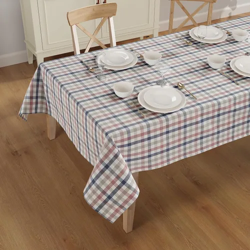 Vista 20 de Mantel de mesa rectangular - Cubierta de mesa - Algodón con costura mitrada - Fundas de mesa a cuadros para cocina, comedor, bodas, decoraciones