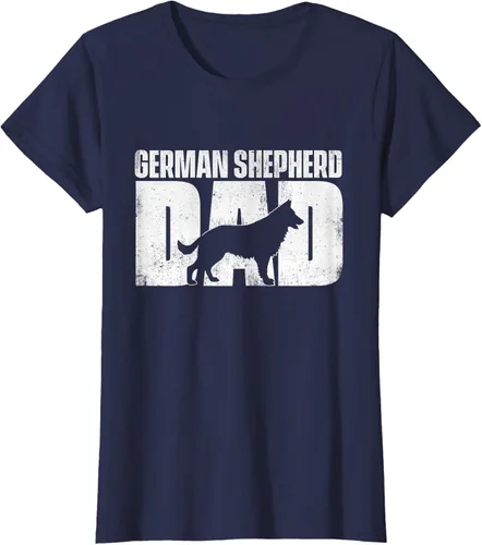 Vista 29 de Camiseta de pastor alemán para el día del padre del dueño de perros caninos, Negro