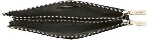 Vista 2 de Kate Spade - Cartera para mujer, diseño de Madison, grande, delgada y plegable, Negro -, Muñequera
