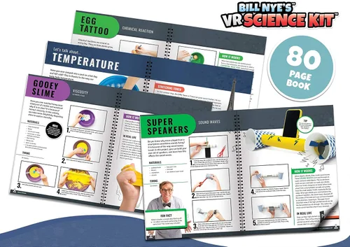 Vista 6 de Abacus Brands Bill Nye's VR Science Kit - Virtual Reality Kids Science Kit, Book and Interactive STEM Learning Activity Set