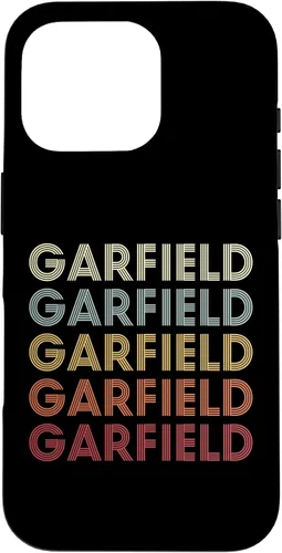 Vista 20 de Funda con texto vintage para iPhone 16 Garfield Michigan Garfield MI Retro