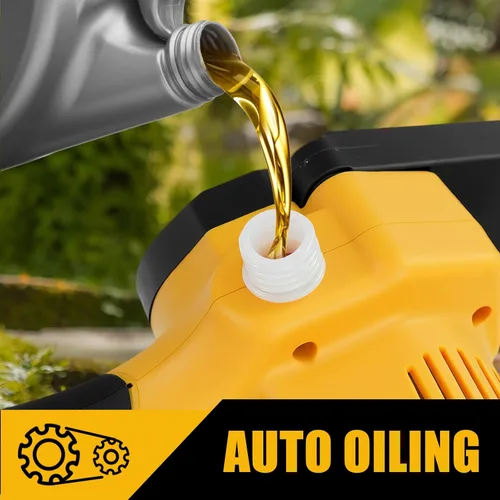 Vista 6 de Motosierra inalámbrica para batería Dewalt de 20 V, mini motosierra sin escobillas con bloqueo de seguridad, sierra de cadena de 8 pulgadas