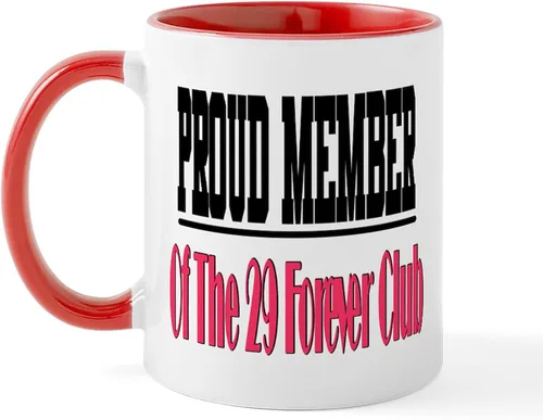 Vista 7 de CafePress 29 Forever Club Mug Taza de café de cerámica de 11 oz (11.0 fl oz)