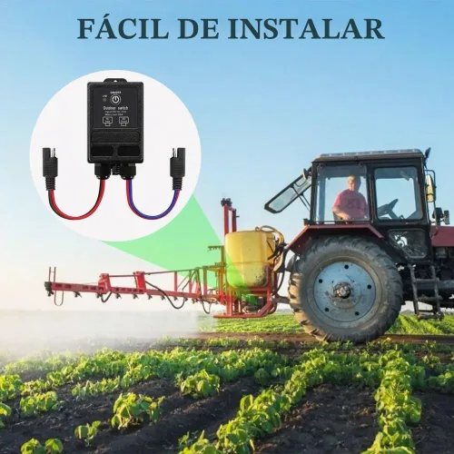 Vista 5 de Interruptor de control remoto inalámbrico de 12 voltios con conector SAE, interruptor remoto inalámbrico impermeable de largo alcance de 328 pies