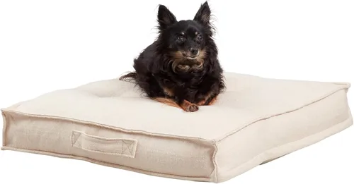 Vista 17 de Happy Hounds Milo - Cama cuadrada copetuda para perro, musgo, mediano (32 x 32 pulgadas)